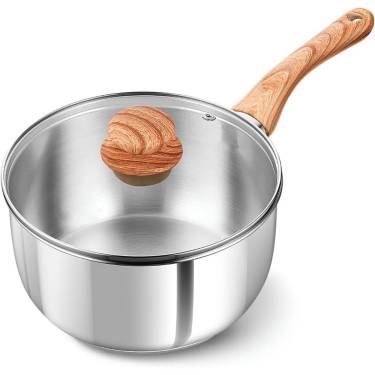 Oven-Safe Stainless Steel Saucepan, Brushed Ceramic Coating, Induction and Stovetop Ready Manufacturers, Suppliers in Delhi