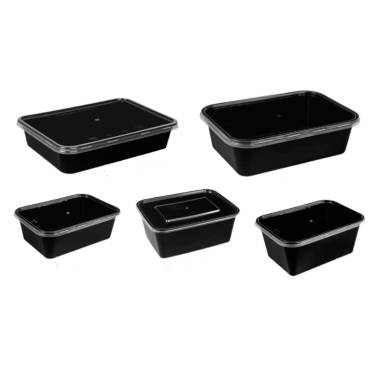Plastic Food Container – 250 mL Black Round Shape Secure Box Pack Manufacturers, Suppliers in Delhi