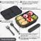 Portable and Leakproof Meal Prep Plastic Lunch Box Secure Locking Clips, Spoon, Fork and Removable Sections Manufacturers, Suppliers in Delhi