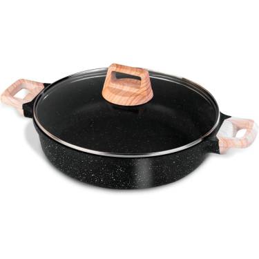 Premium Dark Gray Non Stick Kadhai with Gas and Induction Compatibility and Durable Wooden Handle Manufacturers, Suppliers in Delhi