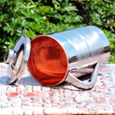Premium Stainless Steel & Copper Carafe – 1.5L Water Jug with Lid Manufacturers, Suppliers in Delhi