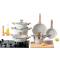 Premium White Aluminum Kitchen Cookware Eleven Pieces with Glass Covers and Durable Plastic Rubber Handles Manufacturers, Suppliers in Ajmer