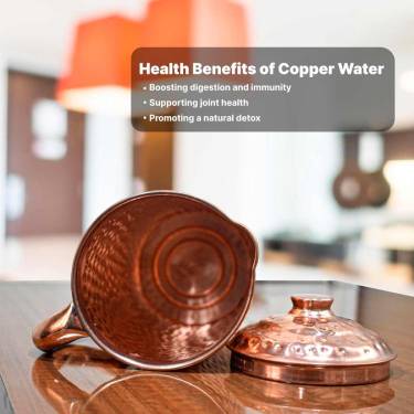Pure Copper Water Jug with Lid – 1200 mL Hammered Finish Pitcher Manufacturers, Suppliers in Delhi