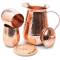 Pure Copper Water Pitcher with Lid & Tumblers – 70 oz Round Design Manufacturers, Suppliers in Delhi