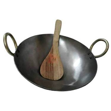 Pure Iron Kadai – Wooden Handle for Safe Grip & Better Control Manufacturers, Suppliers in Delhi