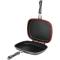 Rectangular Black Nonstick Double Frying Pan Gas and Electric Coil Compatible, Premium Aluminum Build Manufacturers, Suppliers in Delhi