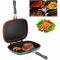 Rectangular Black Nonstick Double Frying Pan Gas and Electric Coil Compatible, Premium Aluminum Build Manufacturers, Suppliers in Delhi