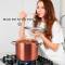 Rose Gold Ceramic-Coated Non Stick Stock Pot Interior, Induction, Gas and Electric Compatible Manufacturers, Suppliers in Delhi