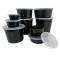 Round Black Plastic Container – 500 mL Food-Grade Moisture Resistant Manufacturers, Suppliers in Delhi