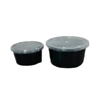 Round Black Plastic Container – 500 mL Food-Grade Moisture Resistant Manufacturers, Suppliers in Delhi