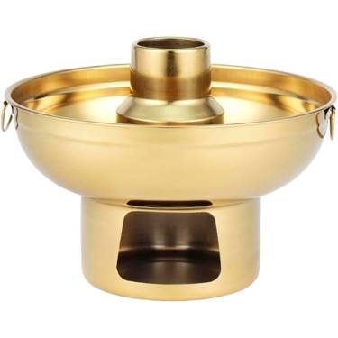 Round Golden Stainless Steel Hot Pot Polished, Lightweight, and Compact Design for Charcoal Cooking Manufacturers, Suppliers in Delhi
