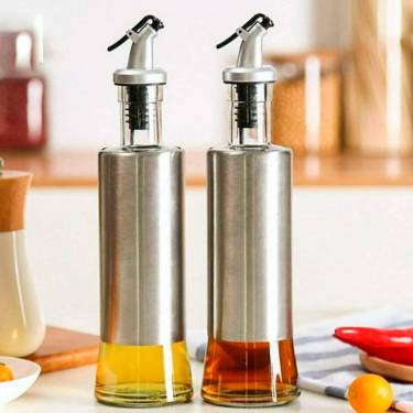 Silver Stainless Steel Oil Bottle – Durable & Spill-Proof for Kitchen Use Manufacturers, Suppliers in Delhi