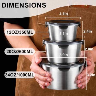 Stainless Steel Round Food Container – Portable Leak-Resistant & Dishwasher Safe Manufacturers, Suppliers in Delhi