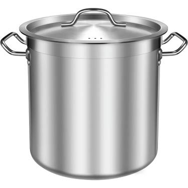 Steaming Stainless Steel Stock Pot Perfect for Boiling and Brewing with Even Heat Distribution Manufacturers, Suppliers in Delhi