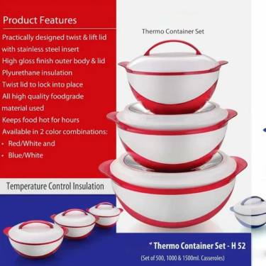 Stylish Insulated Casserole Set – 3-Piece with High Gloss Finish & Secure Lids Manufacturers, Suppliers in Delhi