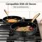 Stylish and Functional Black Ceramic Non Stick Cookware Set – Perfect for Home and Stainless Steel Handles Manufacturers, Suppliers in Delhi