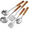 Stylish and Sturdy Stainless Steel Kitchen Utensils Set Handcrafted Wooden Handles for Comfort Grip Manufacturers, Suppliers in Delhi