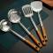 Stylish and Sturdy Stainless Steel Kitchen Utensils Set Handcrafted Wooden Handles for Comfort Grip Manufacturers, Suppliers in Delhi
