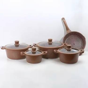 Sustainable Non Stick Wok Cookware Set with Bakelite Handle and Glass Silicone Cover Manufacturers, Suppliers in Delhi