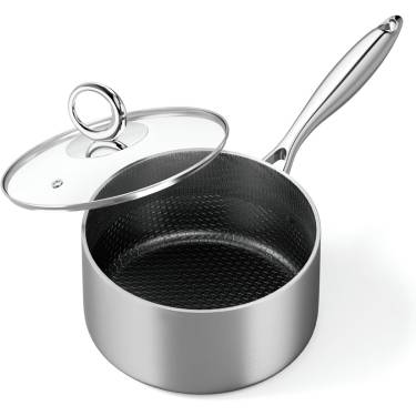 Titanium Ceramic Coating Non-Stick Stainless Steel Saucepan Exterior Stovetop Safe Manufacturers, Suppliers in Delhi