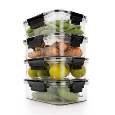 Transparent Plastic Storage Box – Black Clip Lock Airtight Seal Durable & Reusable Manufacturers, Suppliers in Delhi