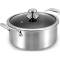 Ultimate Stainless Steel Non Stick Stock Pot Silver Ceramic Coating, Stovetop Compatible Manufacturers, Suppliers in Delhi