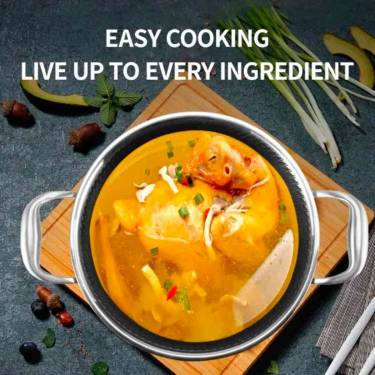 Ultimate Stainless Steel Non Stick Stock Pot Silver Ceramic Coating, Stovetop Compatible Manufacturers, Suppliers in Delhi