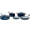 Versatile Navy Blue Non Stick Cookware Set for Gas Electric and Induction Stovetops Manufacturers, Suppliers in Delhi
