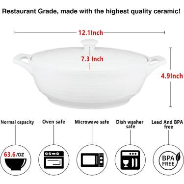Versatile Porcelain Casserole – Double Handle Design, Scratch & Chip Resistant Manufacturers, Suppliers in Delhi
