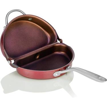 Versatile Purple Double Frying Pan Gas and Electric Stovetop Safe, Aluminum and Stainless Steel Build Manufacturers, Suppliers in Delhi
