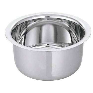 Versatile Stainless Steel Cooking Tope Deep Round Design, Polished Silver Finish, Stovetop and Dishwasher Safe Manufacturers, Suppliers in Delhi