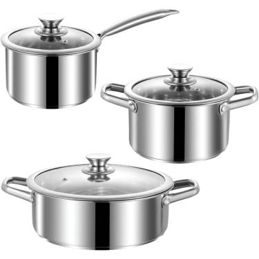 Versatile Stainless Steel Cookware Silver Color with Durable Design and Induction Electric and Gas Stoves Manufacturers, Suppliers in Delhi