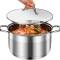 Versatile Stainless Steel Stock Pot Heavy-Duty Design, Glass Lid, Induction and Halogen Compatible Manufacturers, Suppliers in Delhi