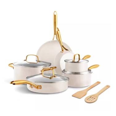 White Aluminum Nonstick Cookware Set Eco-Friendly Coating, Induction and Gas Compatible Manufacturers, Suppliers in Delhi